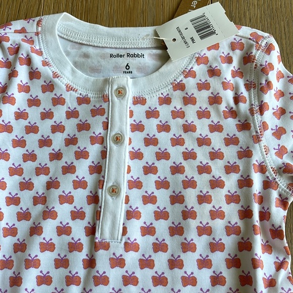Roller Rabbit Sunita Butterfly Pajamas Size 6 - Picture 2 of 5